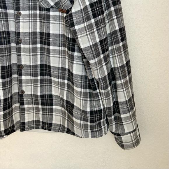 Oneill Mens Grey Extra Large Over Coat Jacket Lined Flannel 100% Cotton Outdoor - Picture 4 of 11